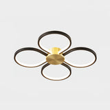 Modern Floral Ceiling Light  Brass Geometric LED Design - Product detail 12