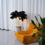 Feather Table Lamp  Gold Base with Pink Ostrich Plumes - Product detail 20