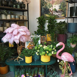 Feather Table Lamp  Gold Base with Pink Ostrich Plumes - Product detail 29