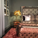 Feather Table Lamp  Gold Base with Pink Ostrich Plumes - Product detail 46