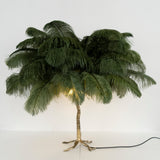 Feather Table Lamp  Gold Base with Pink Ostrich Plumes - Product detail 60