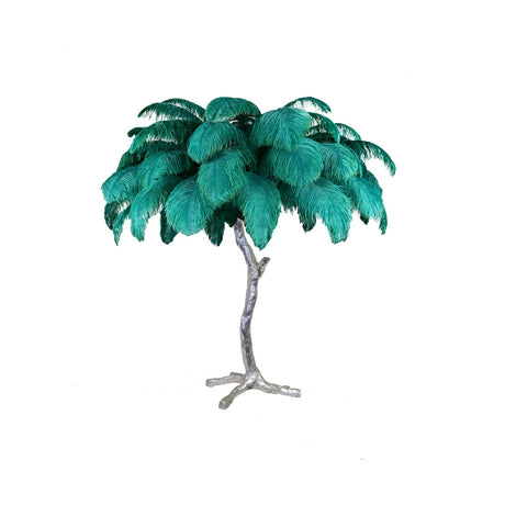 Feather Table Lamp  Gold Base with Pink Ostrich Plumes - Product detail 91