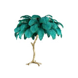 Feather Table Lamp  Gold Base with Pink Ostrich Plumes - Product detail 90