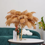 Feather Table Lamp  Gold Base with Pink Ostrich Plumes - Product detail 14