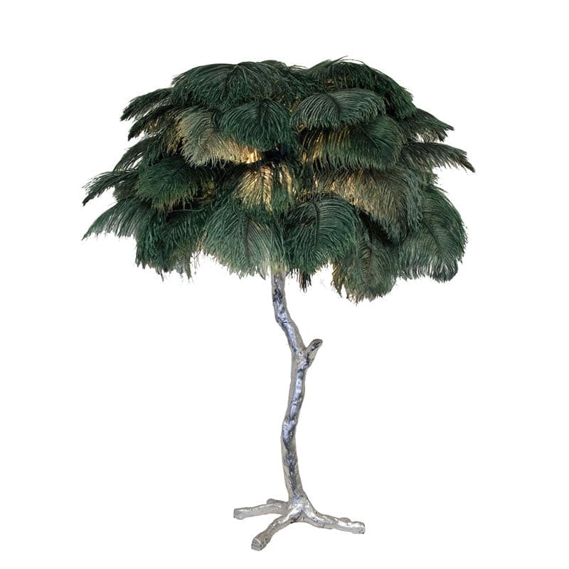 Feather Table Lamp  Gold Base with Pink Ostrich Plumes - Product detail 65