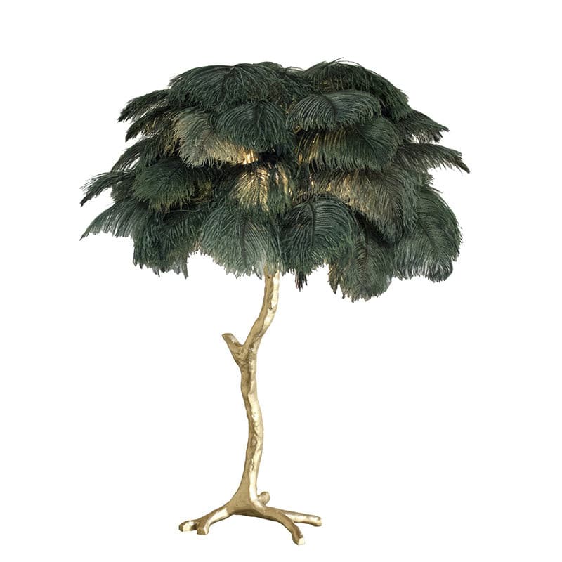Feather Table Lamp  Gold Base with Pink Ostrich Plumes - Product detail 66