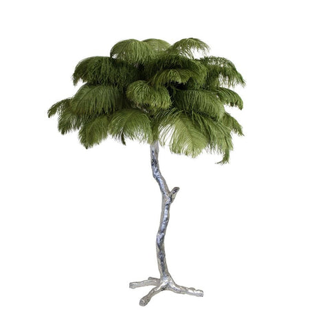 Feather Table Lamp  Gold Base with Pink Ostrich Plumes - Product detail 81
