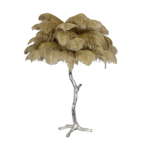 Feather Table Lamp  Gold Base with Pink Ostrich Plumes - Product detail 79