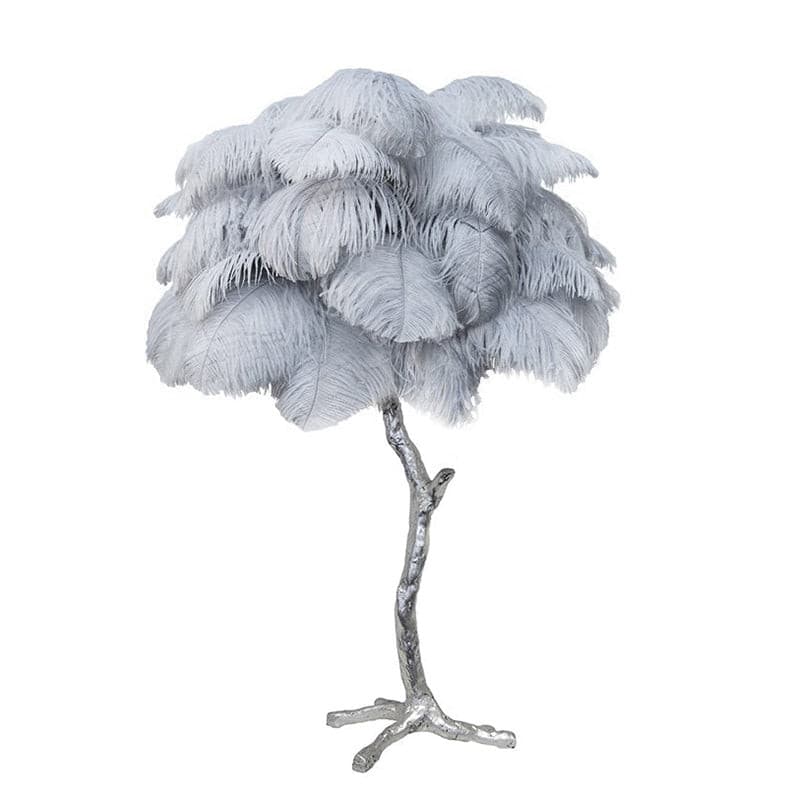 Feather Table Lamp  Gold Base with Pink Ostrich Plumes - Product detail 77