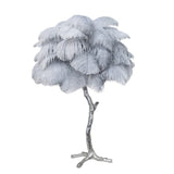 Feather Table Lamp  Gold Base with Pink Ostrich Plumes - Product detail 77