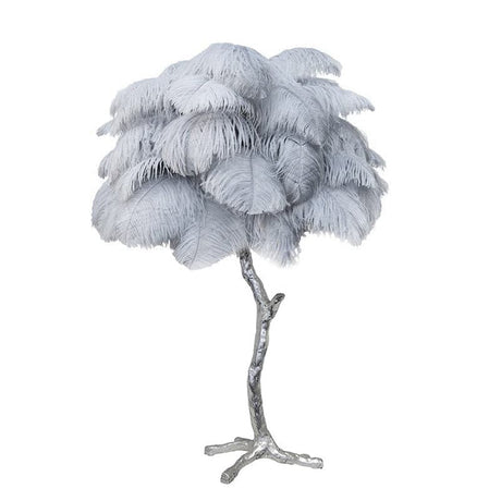 Feather Table Lamp  Gold Base with Pink Ostrich Plumes - Product detail 77