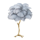Feather Table Lamp  Gold Base with Pink Ostrich Plumes - Product detail 76