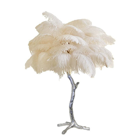 Feather Table Lamp  Gold Base with Pink Ostrich Plumes - Product detail 73