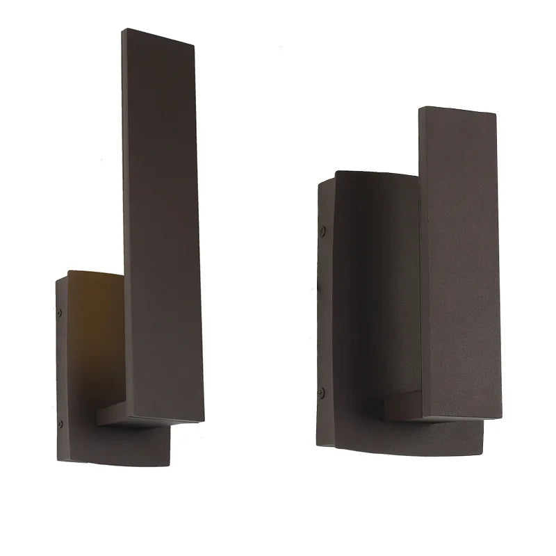Modern Outdoor Wall Light  Black Aluminum LED Sconce - Product example