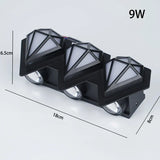 Diamond Outdoor Wall Light  Modern LED Triple Beam Design - Product detail 5