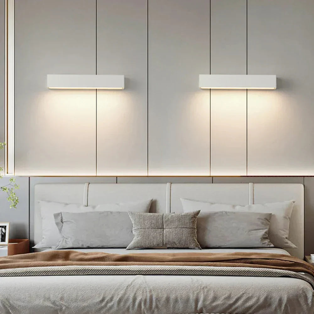 Modern LED Wall Light  Waterproof White Aluminum Exterior Sconce - Detailed view