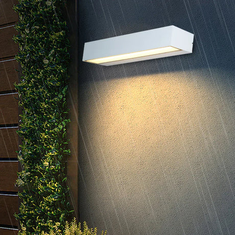 Modern LED Wall Light  Waterproof White Aluminum Exterior Sconce - Product example