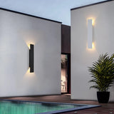 Modern Outdoor Wall Light  Black Aluminum Linear Sconce - Product example