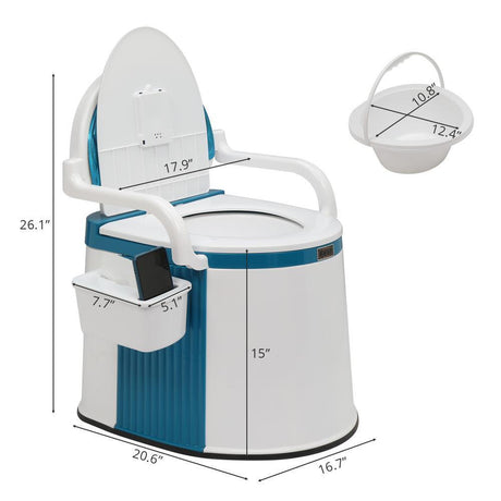 Portable Toilet With Backrest  Anti-Slip Base For Adults And Elderly - Product detail 7