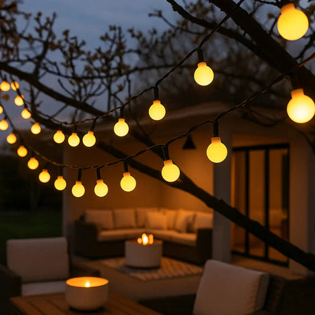 Solar String Lights  Waterproof Outdoor LED Globe Lights - Product showcase