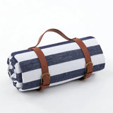 Classic Picnic Blanket  Red Gingham Pattern With Leather Straps - Product detail 12