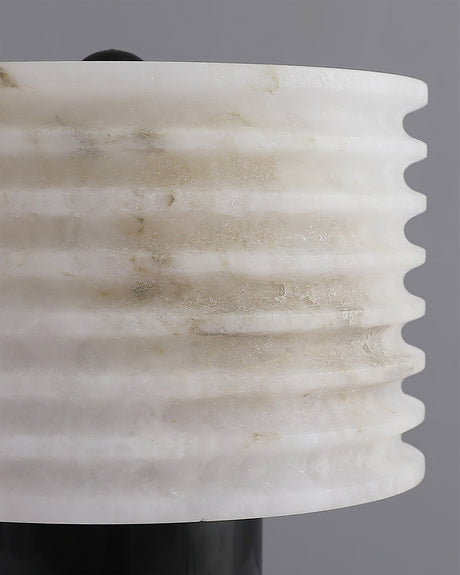Modern Marble Table Lamp  Black Base Gold Accent - Product detail 9