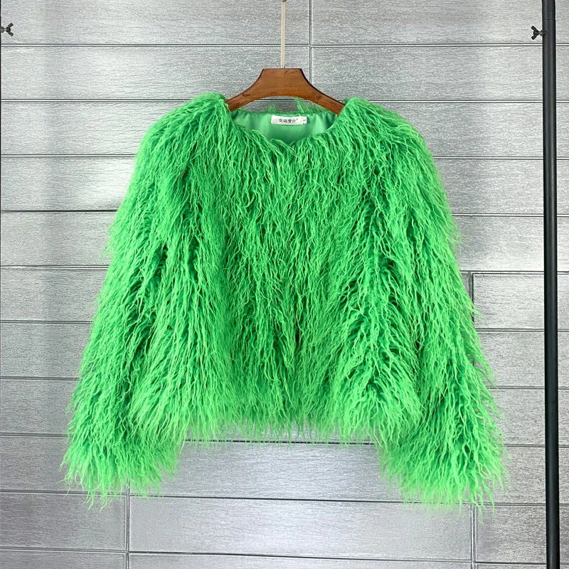 Shaggy Faux Fur Jacket  Cropped Winter Style - Product detail 4