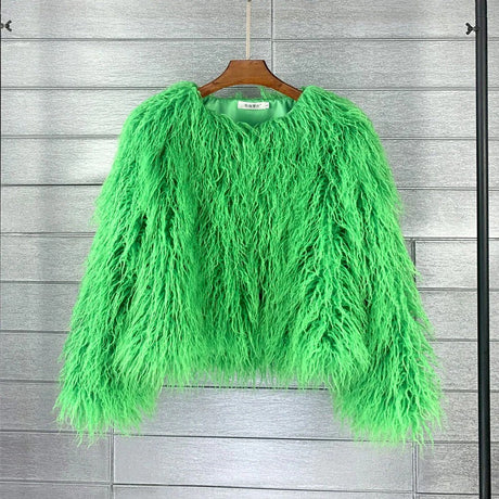 Shaggy Faux Fur Jacket  Cropped Winter Style - Product detail 4