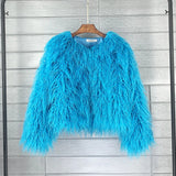 Shaggy Faux Fur Jacket  Cropped Winter Style - Product detail 5