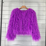 Shaggy Faux Fur Jacket  Cropped Winter Style - Product detail 6