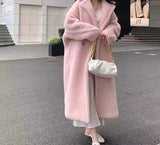 Teddy Bear Oversized Coat  Double-Breasted Faux Shearling - Product detail 4