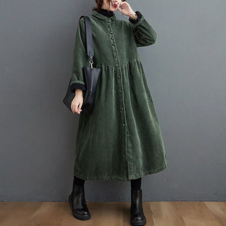 Corduroy Winter Coat  Oversized Button-Down Design - Product showcase