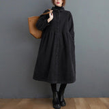 Corduroy Winter Coat  Oversized Button-Down Design - Product example