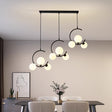 Modern LED Pendant Light  Black Curved Arms With Glass Globes - Product detail 5