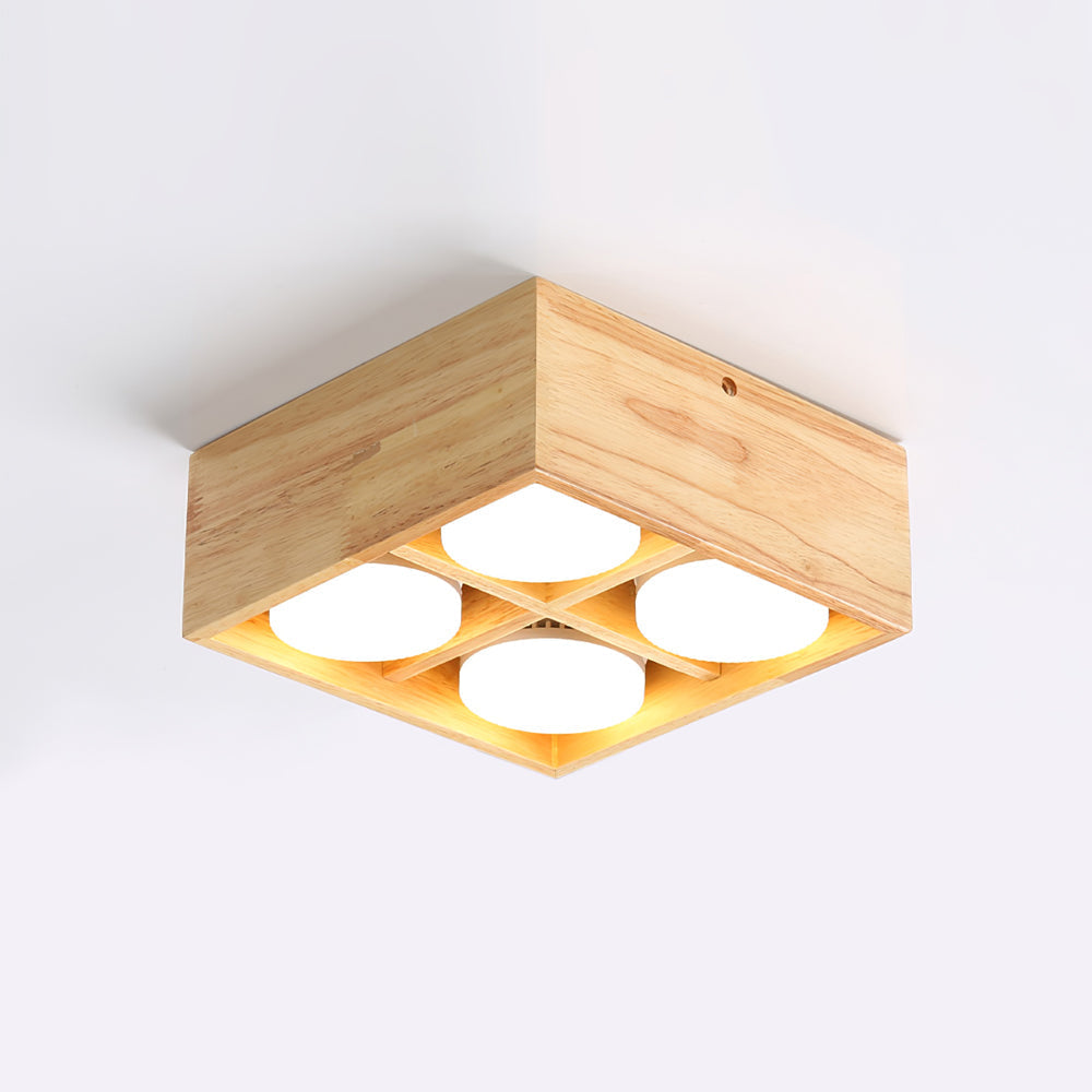 Modern Wood Ceiling Light  Square LED Panel Design - Product detail 19