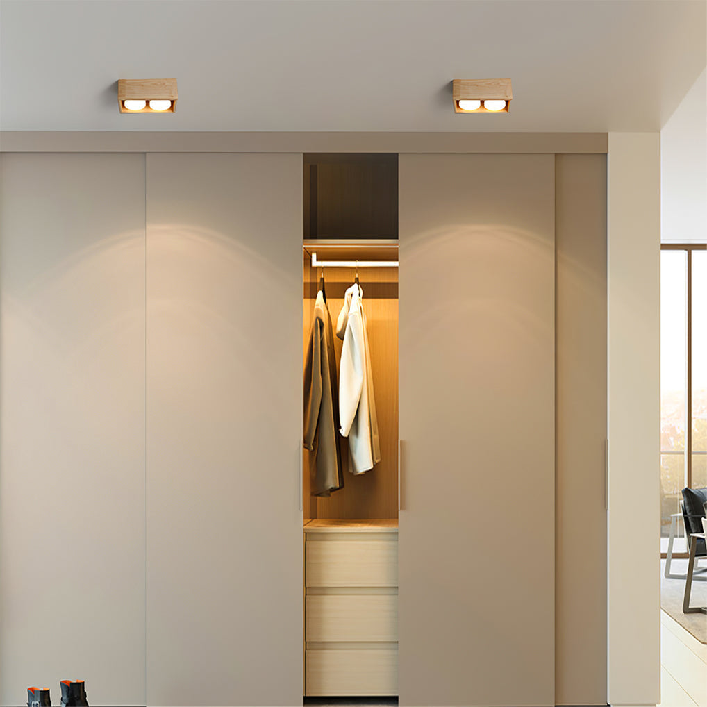 Modern Wood Ceiling Light  Square LED Panel Design - Product detail 14