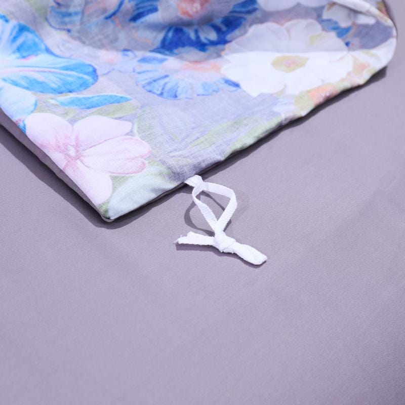 Floral Cotton Bedding Set  Dark Botanical Print With Gold Accents - Product detail 13