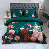 Floral Cotton Duvet Set  Emerald Garden Print Design - Product detail 10