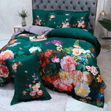Floral Cotton Duvet Set  Emerald Garden Print Design - Product detail 4