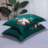 Floral Cotton Duvet Set  Emerald Garden Print Design - Product detail 13