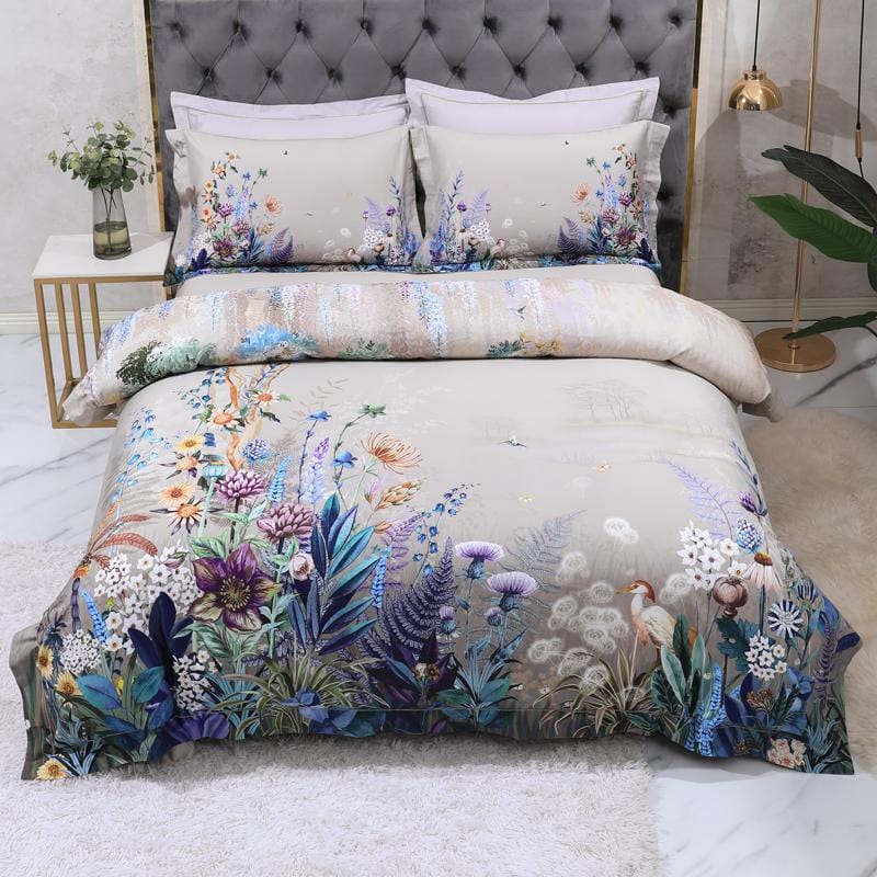 Botanical Luxury Bedding Set  Egyptian Cotton Floral Print - Product detail 11