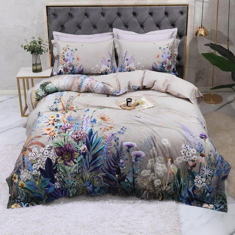 Botanical Luxury Bedding Set  Egyptian Cotton Floral Print - Product detail 8