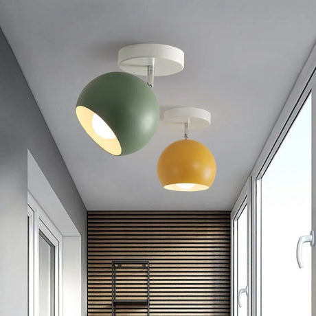 Modern Dome Ceiling Light  Adjustable Macaron Colors - Product showcase