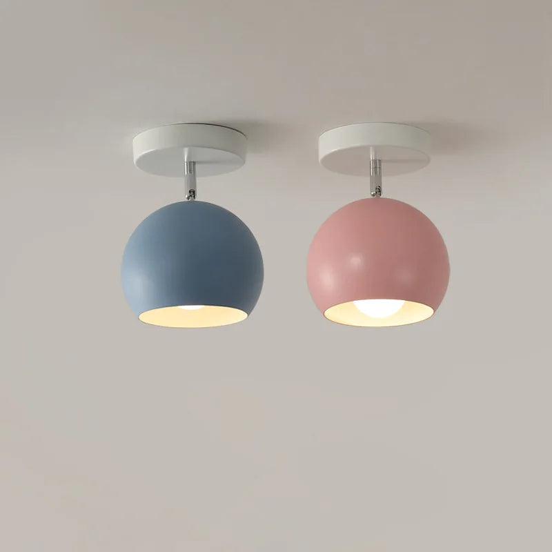 Modern Dome Ceiling Light  Adjustable Macaron Colors - Detailed view