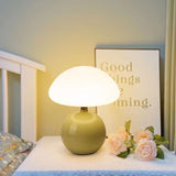 Modern Mushroom Table Lamp  Ceramic Base With Dome Shade - Product detail 4