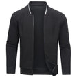Modern Quilted Bomber Jacket  Textured Knit Design - Detailed view
