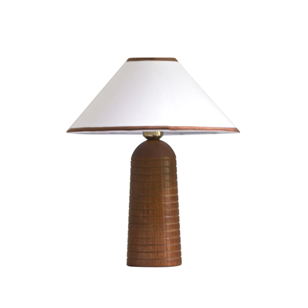 Retro Table Lamp  Solid Wood Base With White Shade - Product detail 18