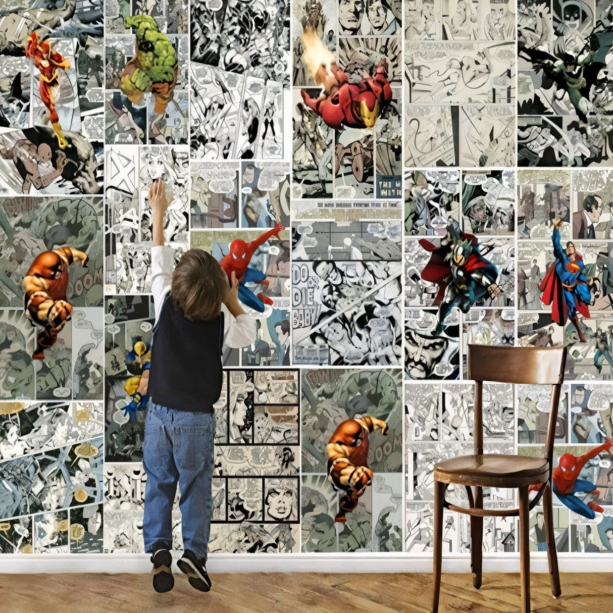 Comic Book Mural Wallpaper | Marvel Superheroes Collection