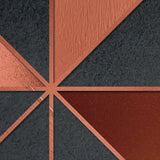 Geometric Mural Wallpaper | Industrial Black and Terracotta Design