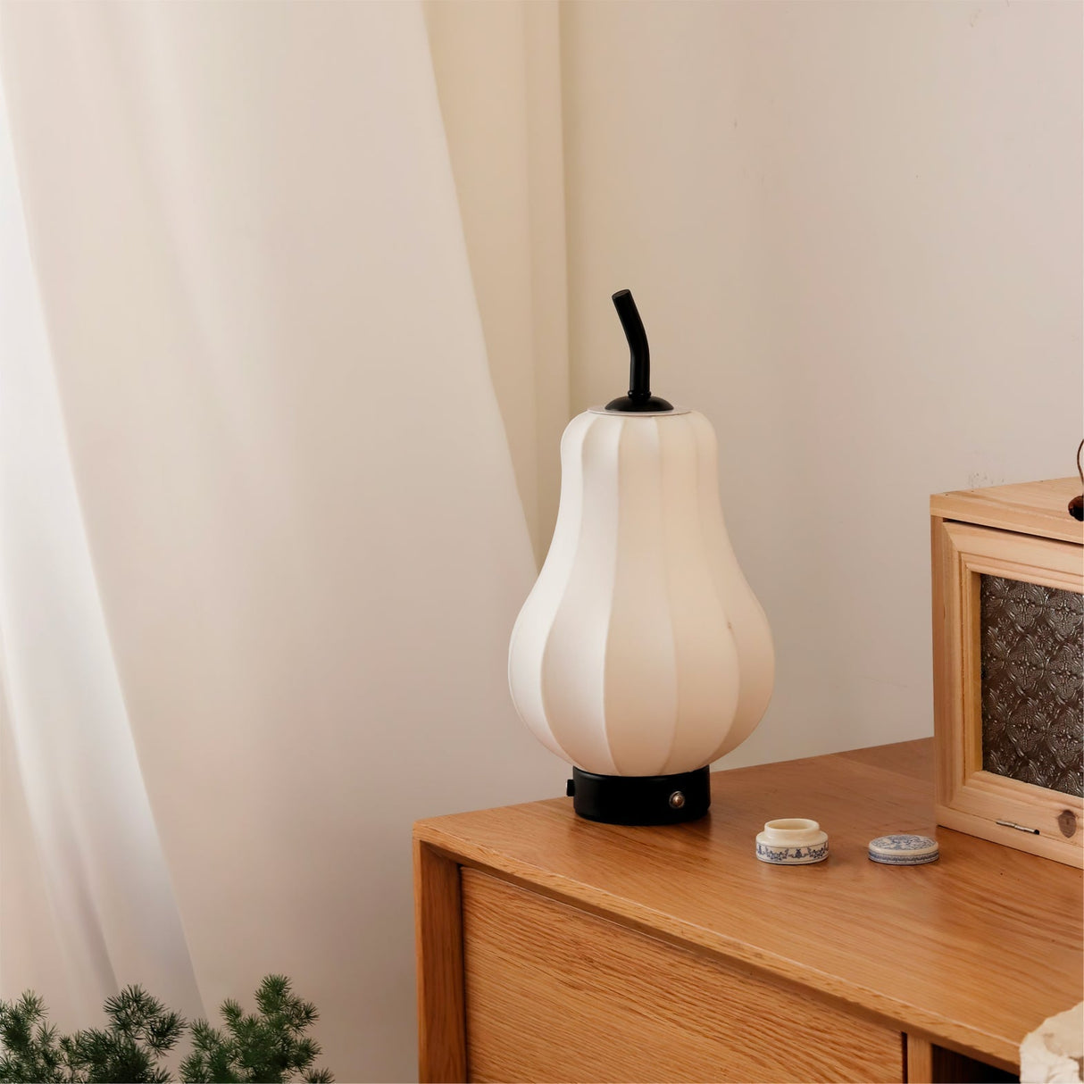 Modern Table Lamp  Pear-Shaped Rechargeable Design - Detailed view